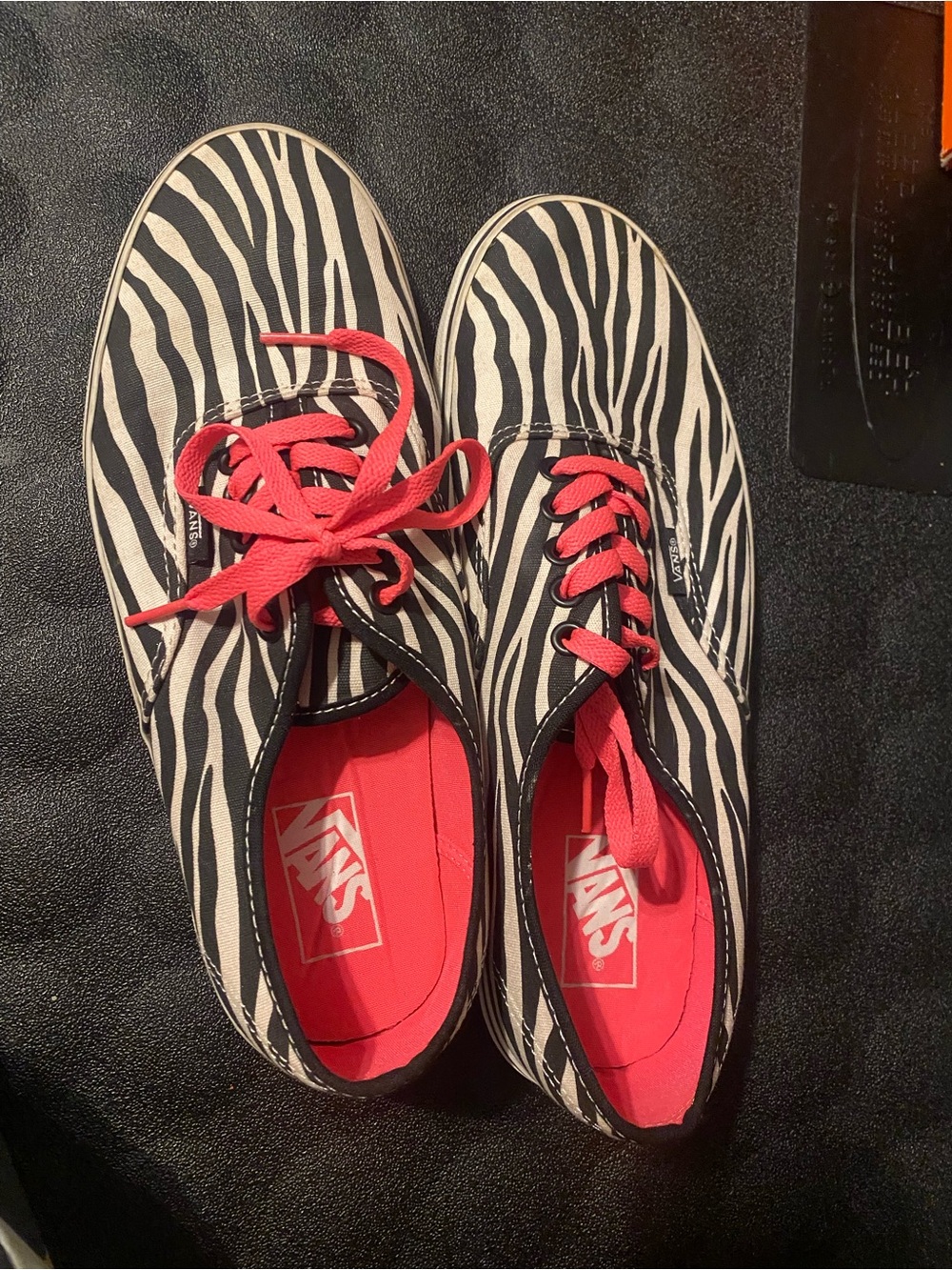 Vans Zebra Print Low-Top Sneakers with Pink Accents